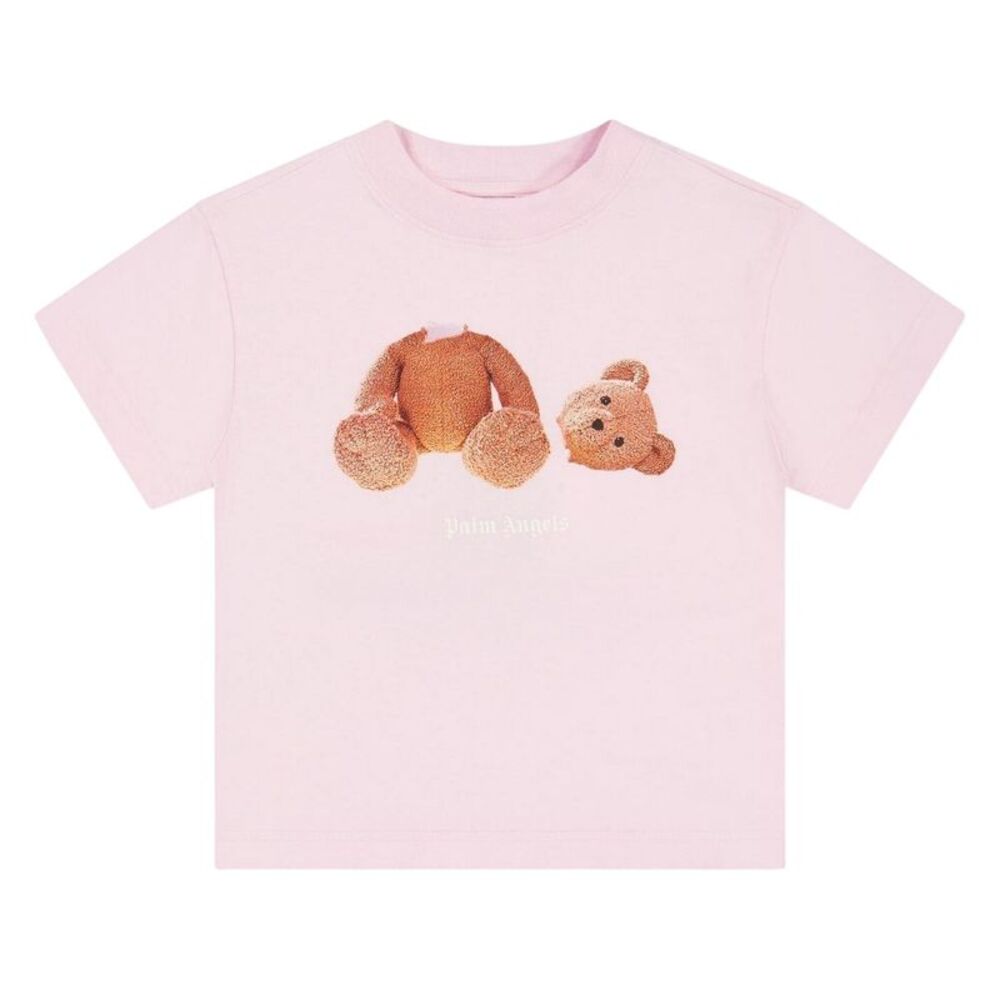 Palm Angels Childrens/Kids Bear Regular T-Shirt / Pink